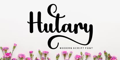 Hutary Script Font Poster 1