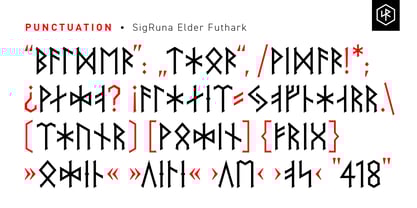SigRuna Elder Futhark Font Poster 10