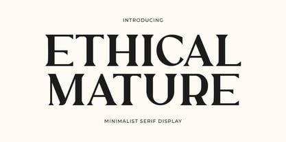 Ethical Mature Font Poster 1