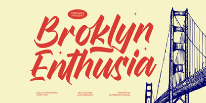 Broklyn Enthusia Font Poster 1