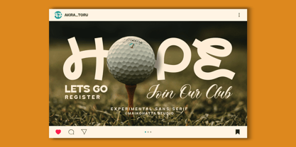 Akira Toru Font Poster 2