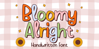 Bloomy Alright Font Poster 1