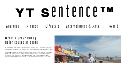 YT Sentence Font Poster 2