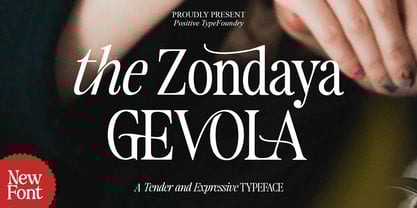 The Zondaya Gevola Font Poster 1