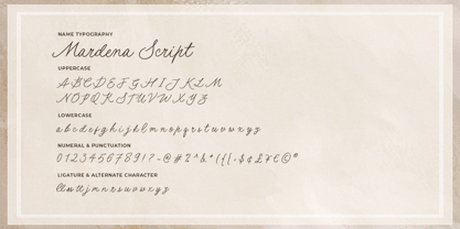 Mardena Font Poster 10