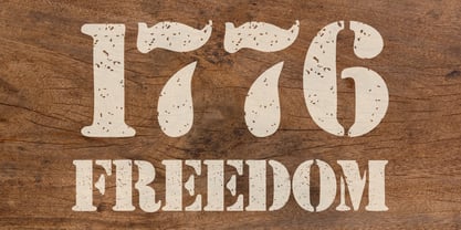 Liberty Stencil Font Poster 5