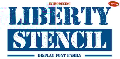 Liberty Stencil Font Poster 1