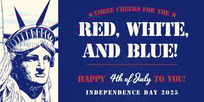 Liberty Stencil Font Poster 3