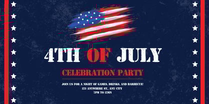 Liberty Stencil Font Poster 2