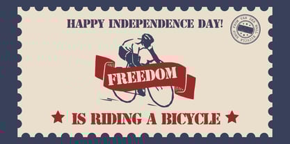 Liberty Stencil Font Poster 4