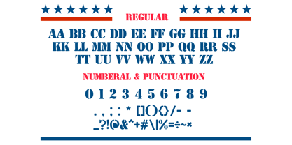 Liberty Stencil Font Poster 6