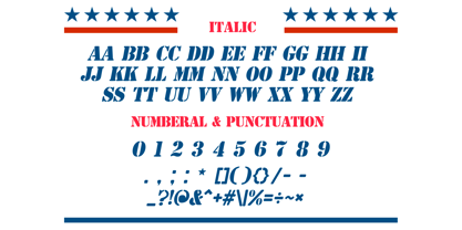 Liberty Stencil Font Poster 7