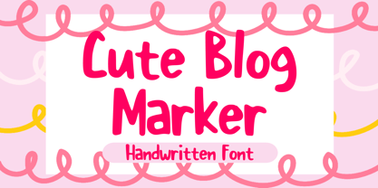 Cute Blog Marker Font Poster 1