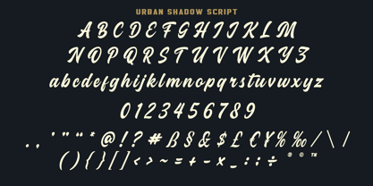 Urban Shadow Font Poster 12