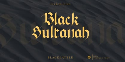 Black Sultanah Font Poster 1