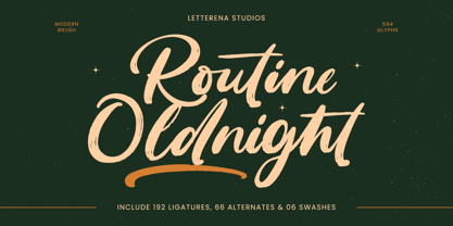 Routine Oldnight Font Poster 1