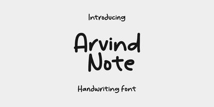 Arvind Note Font Poster 1