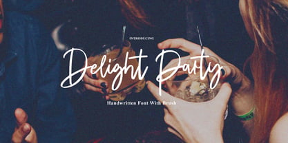 Delight Party Brush Font Poster 1