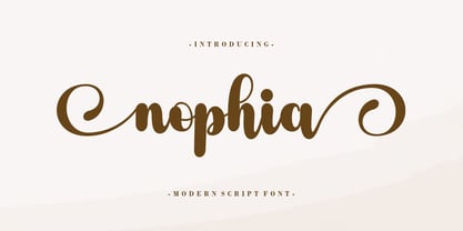 Nophia Script Font Poster 1