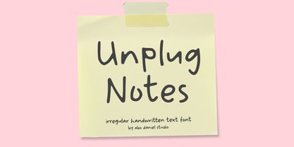 Unplug Notes Font Poster 1