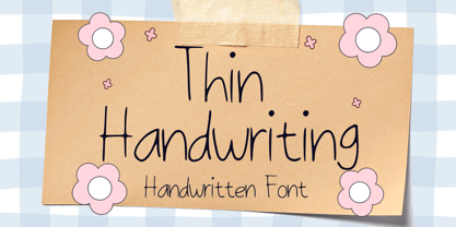 Thin Handwriting Font Poster 1