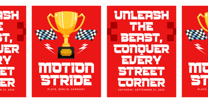 Rocket Track Font Poster 9