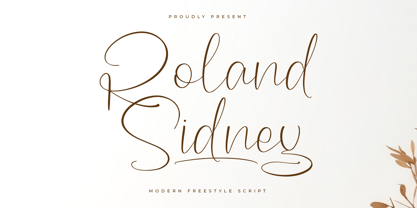 Roland Sidney Font Poster 1