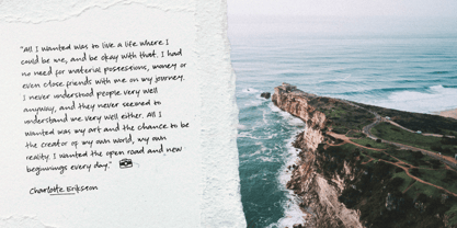 Edgy Note Font Poster 2