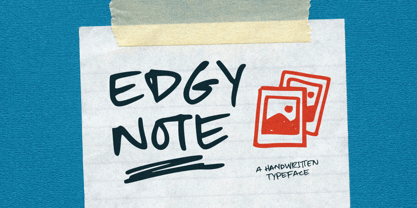 Edgy Note Font Poster 1