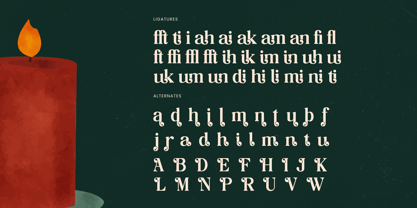 Candle Midnight Font Poster 15