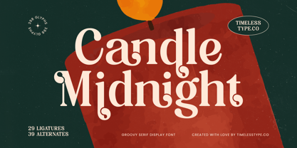 Candle Midnight Font Poster 1