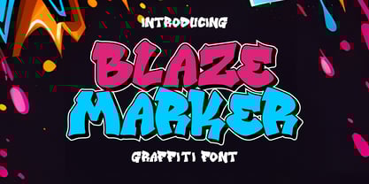 Blaze Marker Font Poster 1