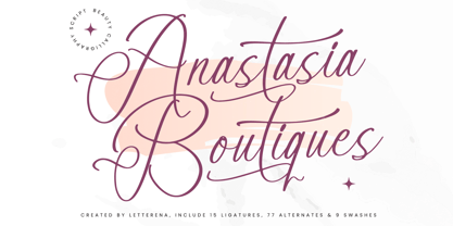 Anastasia Boutiques Font Poster 1