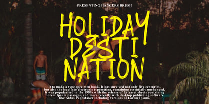 Hangers Brush Font Poster 9