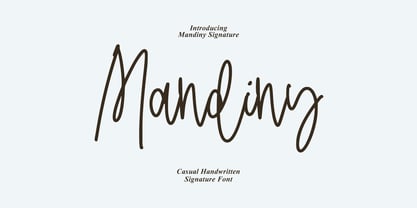 Mandiny Signature Font Poster 1