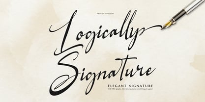 Logically Signature Font Poster 1