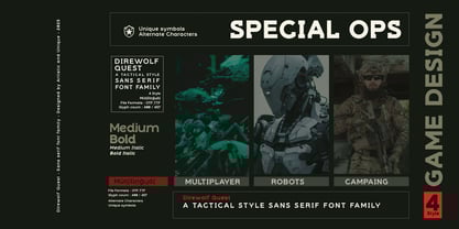 Direwolf Quest Font Poster 4