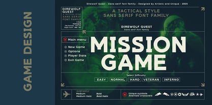 Direwolf Quest Font Poster 7