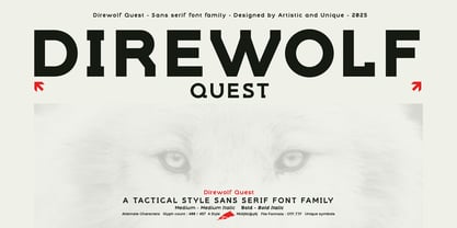 Direwolf Quest Font Poster 1
