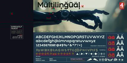 Direwolf Quest Font Poster 2