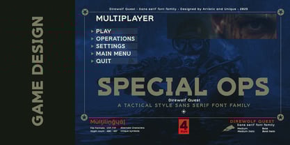 Direwolf Quest Font Poster 6