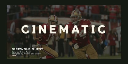 Direwolf Quest Font Poster 9