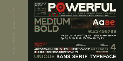 Direwolf Quest Font Poster 3