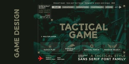 Direwolf Quest Font Poster 5