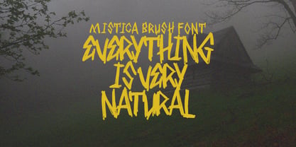 Mistica Brush Font Poster 7