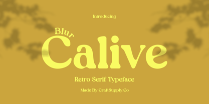 Calive Blur Font Poster 1