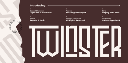 Twinster Font Poster 1