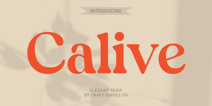 Calive Font Poster 1