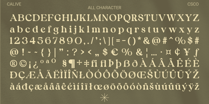Calive Font Poster 6
