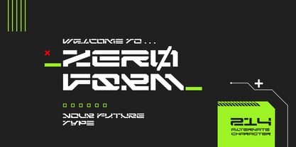 Zero Form Font Poster 1